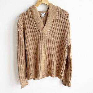 adam (by Adam Lippes) Cashmere Hooded Sweater, Tan, M